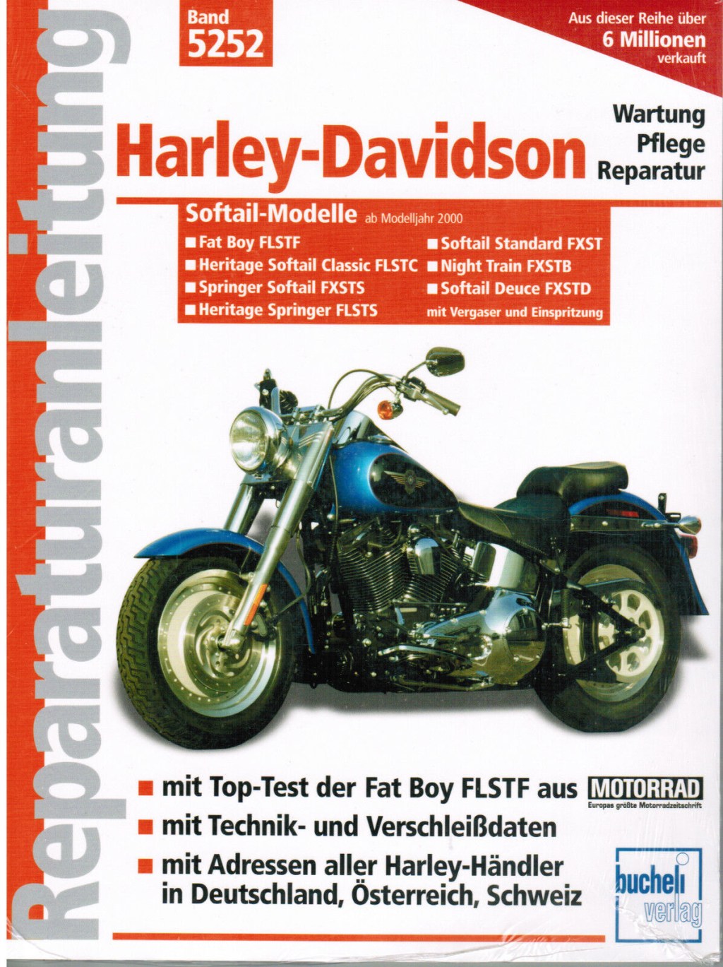 Picture of: Buch Reparaturanleitung Harley-Davidson Fat Boy / Softail / Springer Band