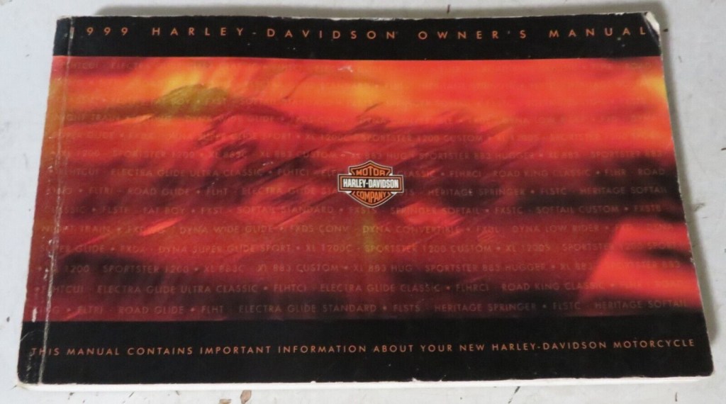 Picture of: Harley Davidson owners manual covers all models used