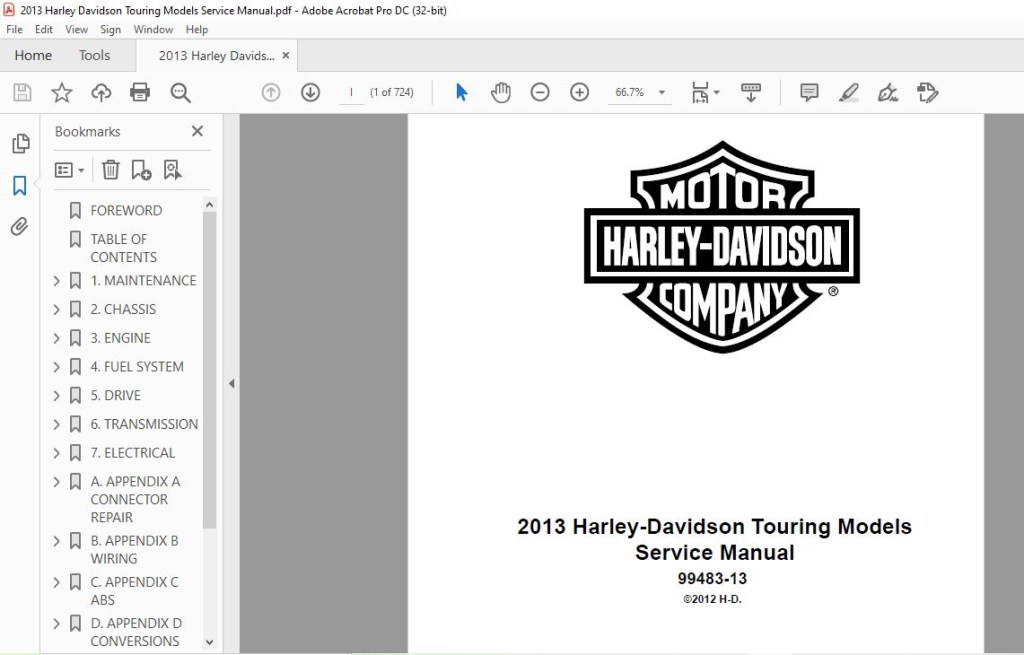 Picture of: Harley Davidson Touring Models Service Manual – PDF DOWNLOAD