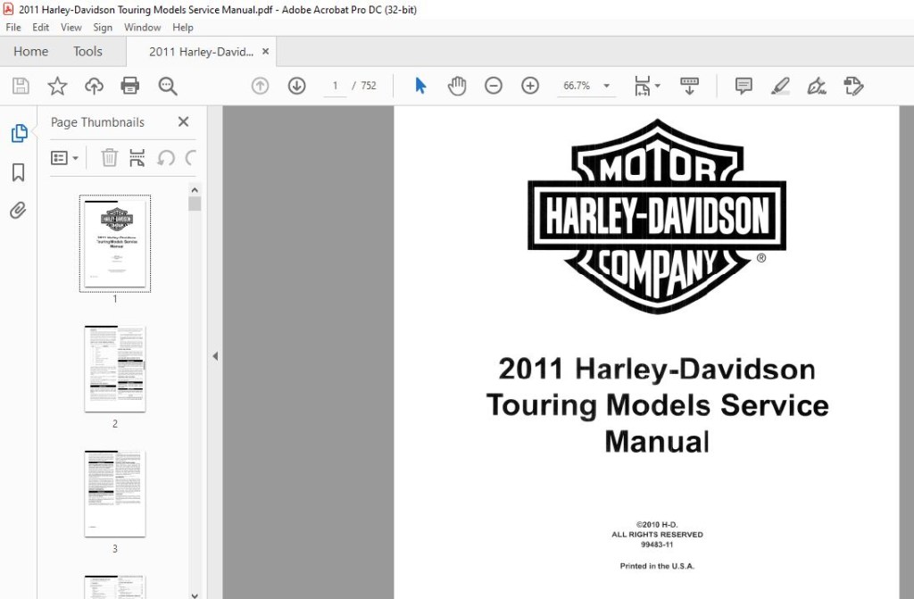 Picture of: Harley Davidson Touring Models Service Manual – PDF DOWNLOAD