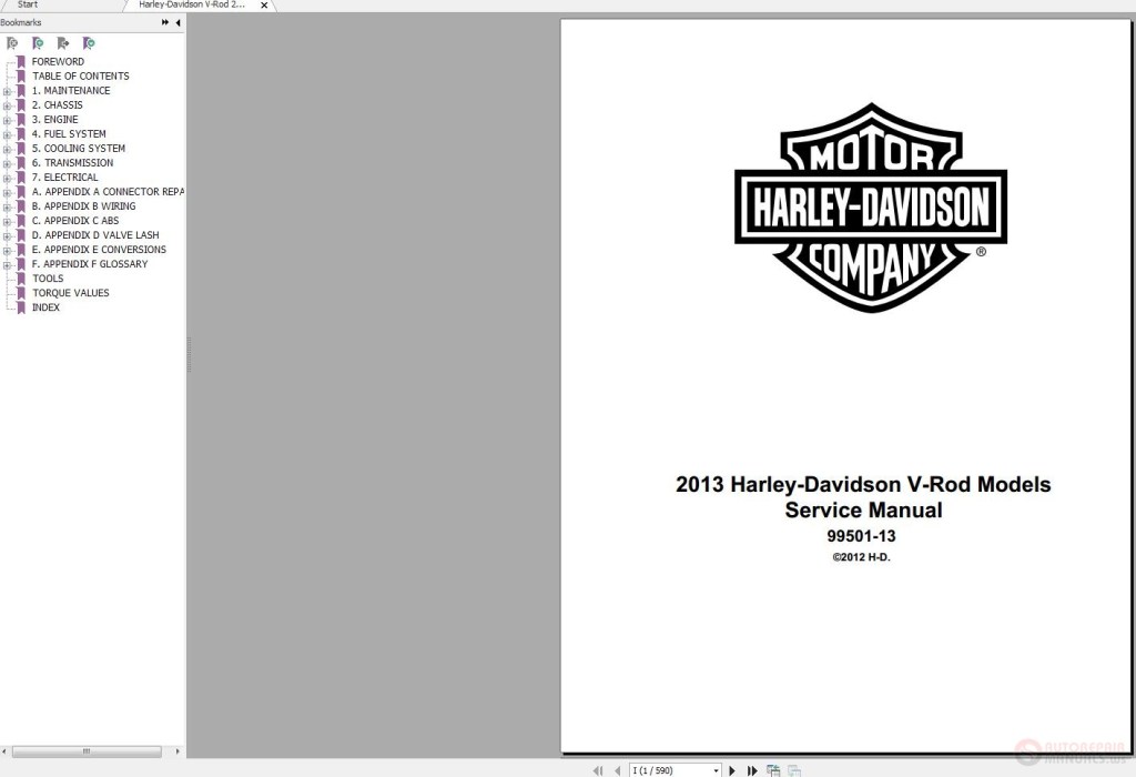 Picture of: Harley-Davidson V-Rod  Service Manual  Auto Repair Manual